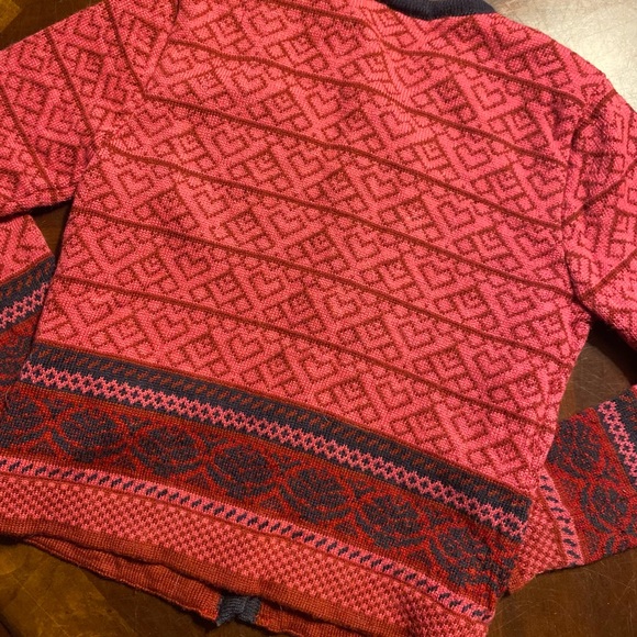Kenmar Red and Blue Women's Cardigan Sweater - Picture 4 of 8